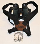 Mjoelner Binocular Carrying Harness Black Webbing/Leather